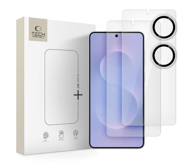 TECH-PROTECT Szkło Hartowane Glass Set+ 3-Pack do Galaxy S25 Edge Clear 5906302368204 - 1343744 - zdjęcie